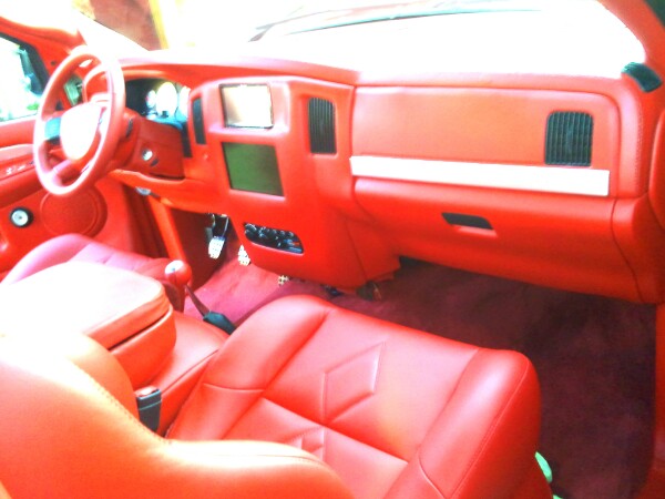 Almost complete all red Ferrari leather