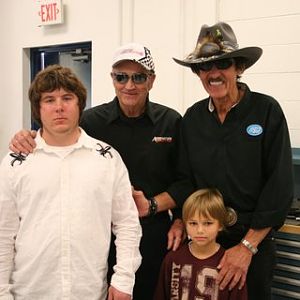 My boy and my nephew with NASCAR royalty!