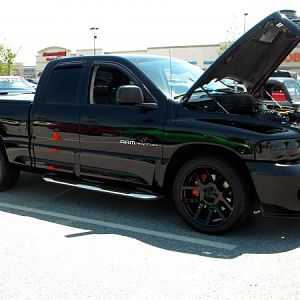 At 22nd Annual Road Rebel Carshow, Warner Robins, GA. This is the after photo, with new tonneau cover and blacking out.
