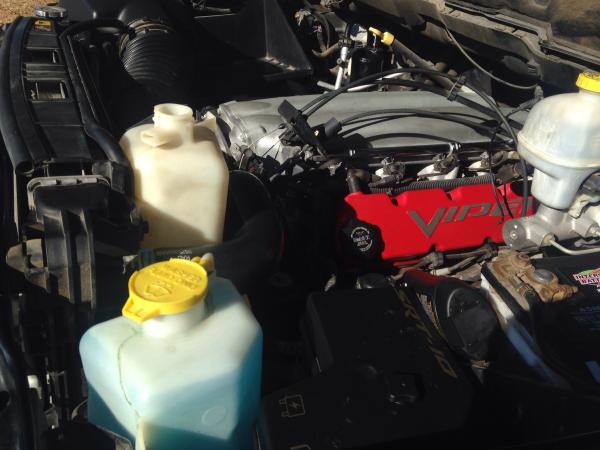 My stock un touched viper srt10 engine bay
