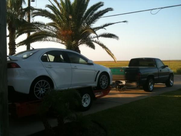 Towing the Evo